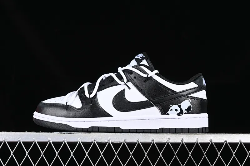 All Categories Nk SB Dunk Series Nk SB Dunk Low Low-top sneakers Nk Dunk Low Black and White Panda Customized version of deconstructed strap casual sneakers DD1391-100